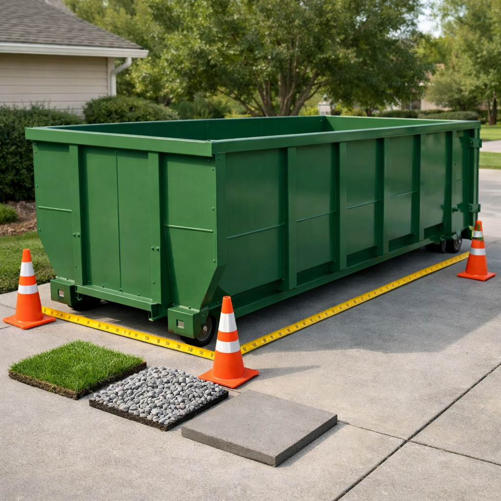 2026 Yard Waste Dumpster Guide: Sizes, Surfaces, and Safe Placement