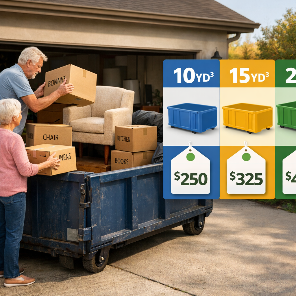 Best Dumpster Sizes for Senior Downsizing in 2026: Cost-Smart Picks