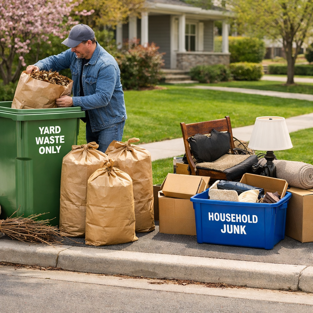 Can You Mix Yard Waste and Household Junk for Spring Cleanup?