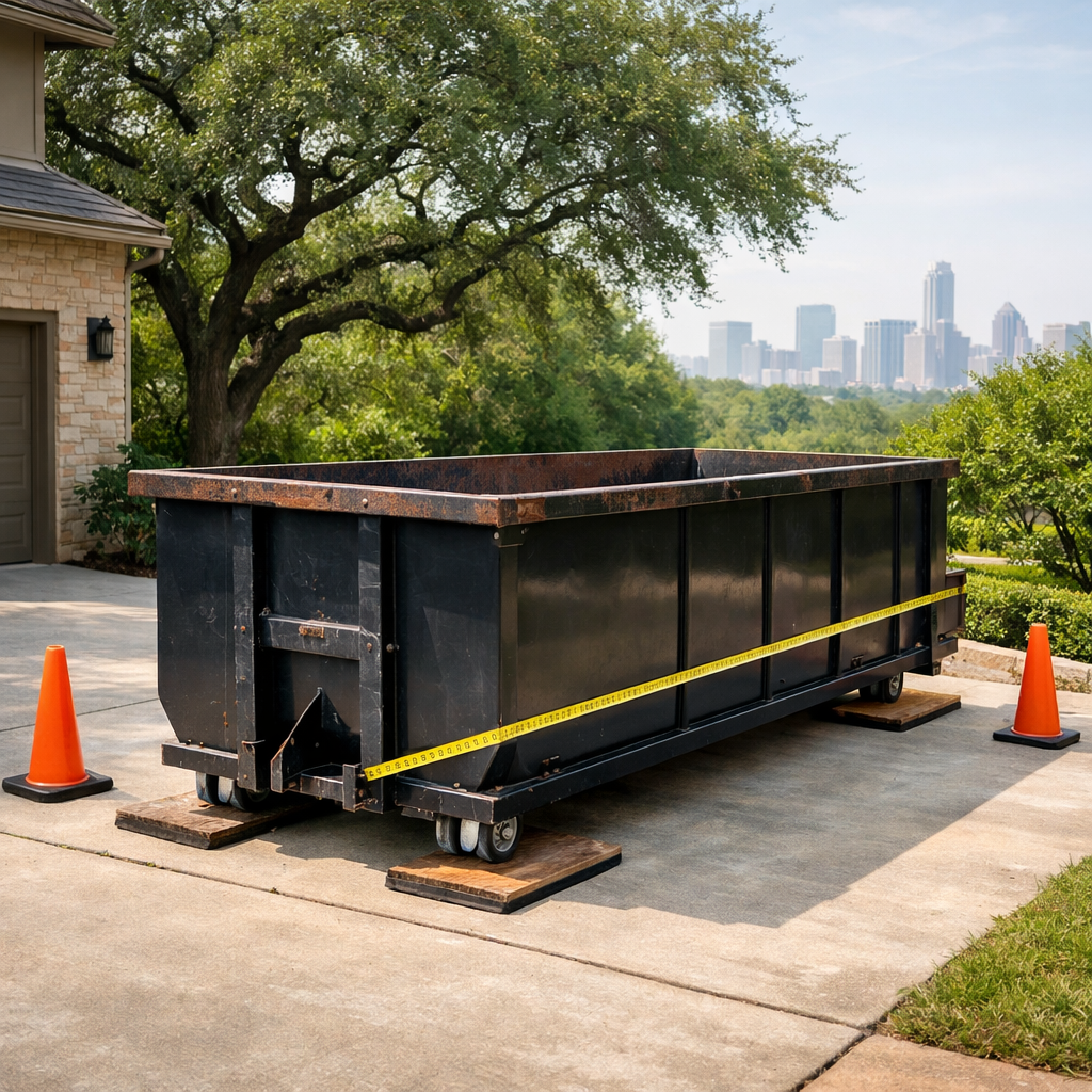 How to Choose Driveway-Safe Dumpster Sizes for Austin Homes