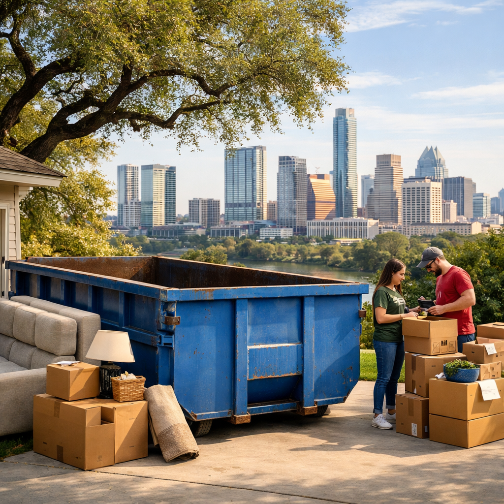 Where to Rent a Dumpster in Austin for Downsizing Moves