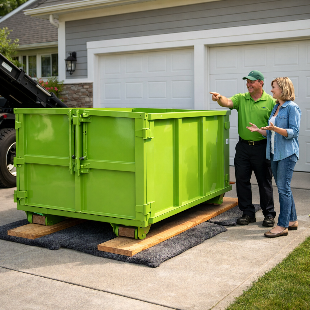 Worried About Your Driveway? Choose Residential-Friendly Bin There Dump That Dumpster Rentals